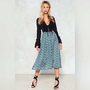 “Search High and Grow Floral Skirt” from Nasty Gal